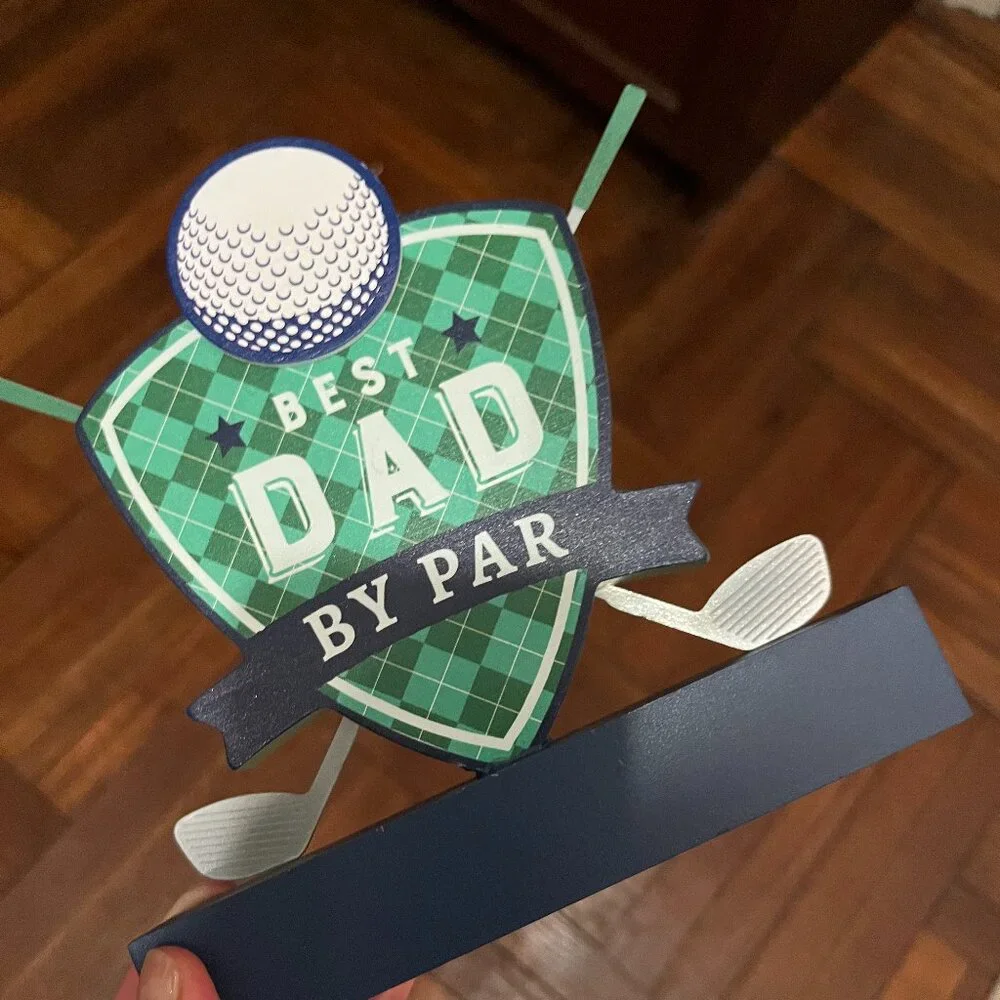 Best Dad By Par Golf Wooden Plaque Gift for‎ Fathers (h/x)